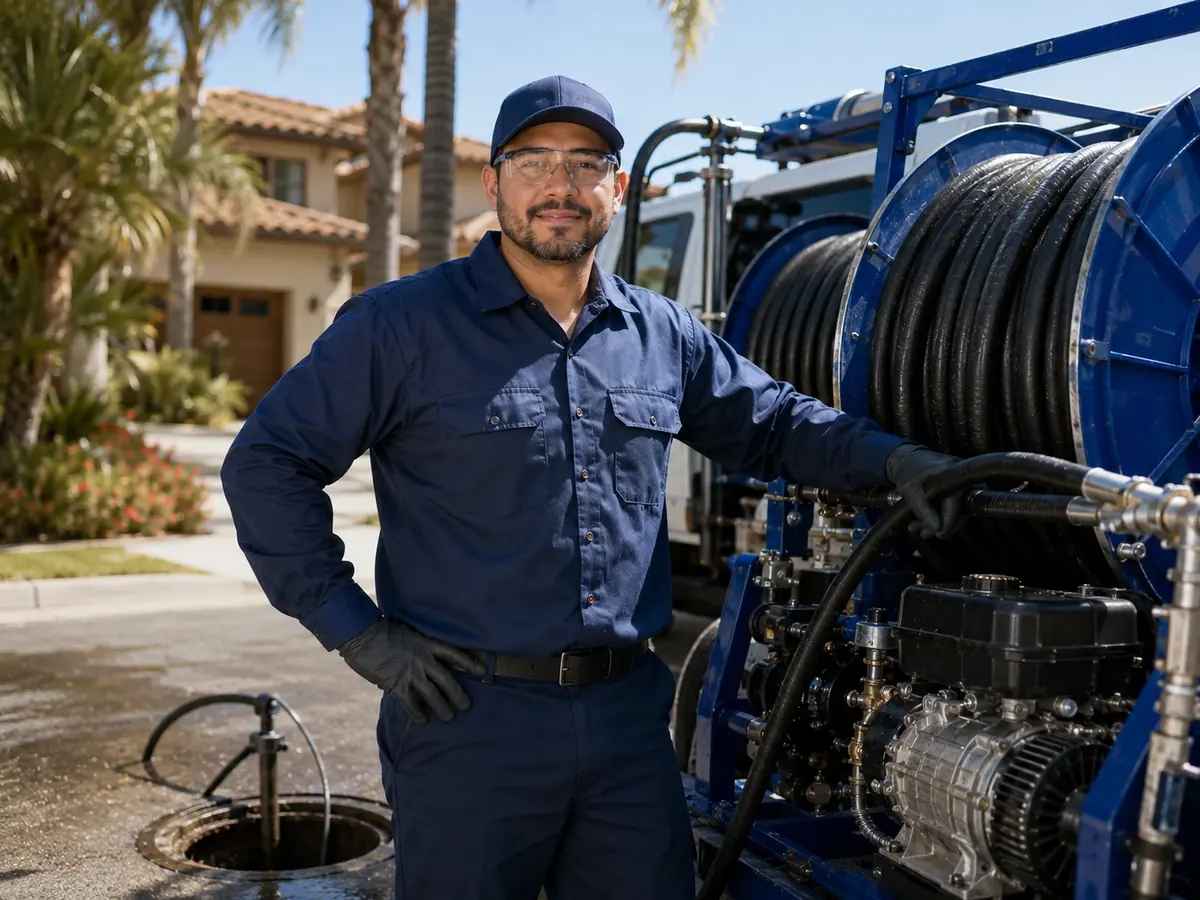 Hydro jet sewer cleaning in San Simeon