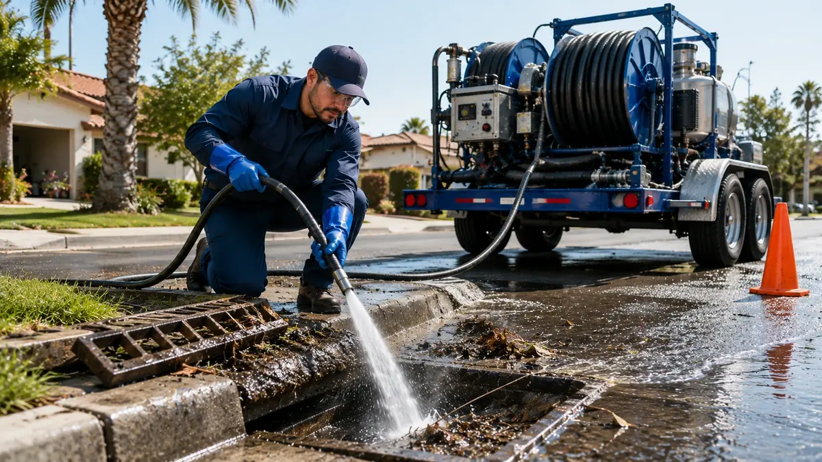 Storm Drain Hydro Jet Cleaning in San Simeon
