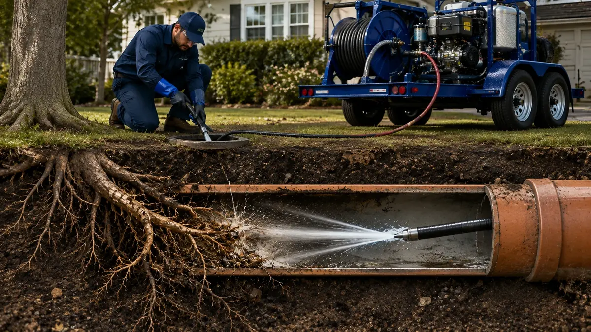 Tree Root Removal with Hydro Jetting in San Simeon